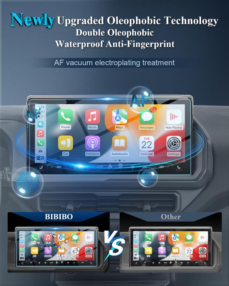 BIBIBO for 2025 2026 Ford Bronco Sport Screen Protector 2025-2026 Ford Bronco Sport Big Bend®/Heritage/Free Wheeling/Outer Banks/Badlands 13.2" Tempered Glass [Anti Glare& Scratch Ultra-Clear] 2025+ Ford Bronco Sport Accessories 2025 2026 - Image 2